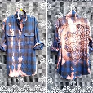 Bleach Distressed Flannel